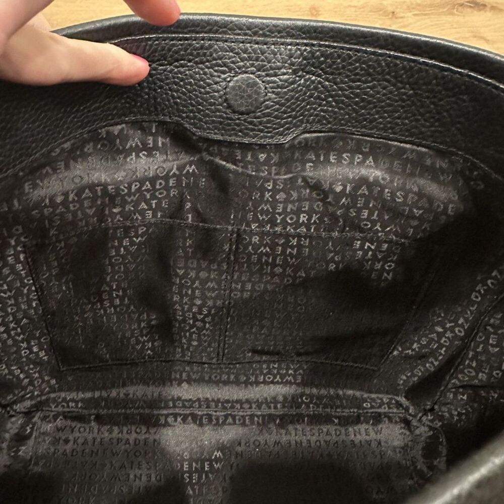 Kate Spade Black Pebbled Leather Crossbody Purse Handbag w/ Tassel GUC! - Picture 15 of 15